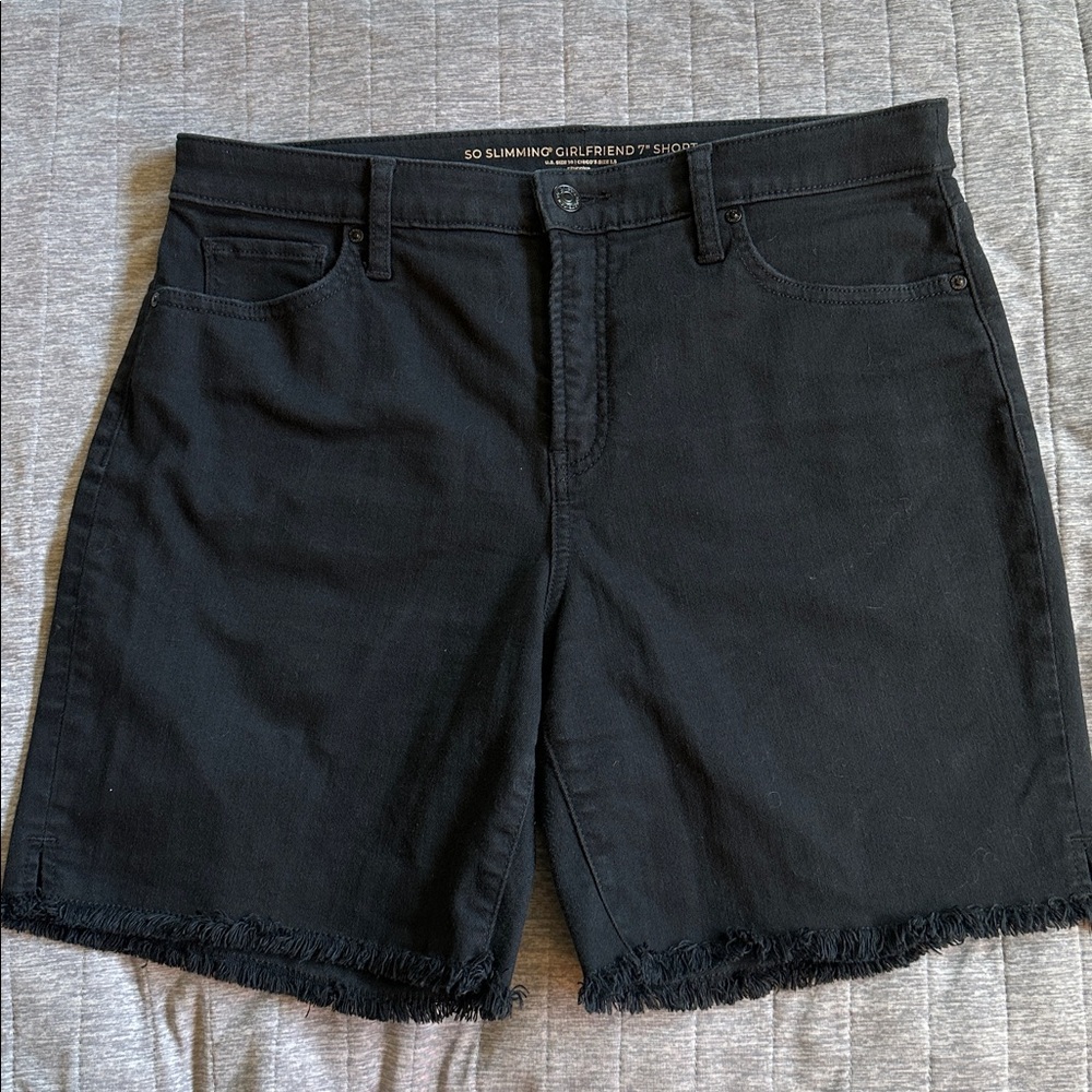 Chico's Black Girlfriend 7 inch frayed Shorts